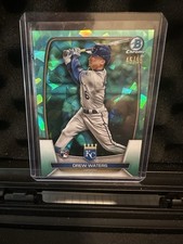 2023 Bowman Chrome Green Cracked Ice /50 RC Drew Waters #14