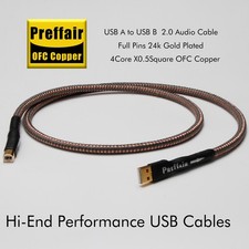Preffair HIFI USB OTG Cable USB Type A to B USB Cable OFC Audio Cable