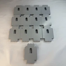 LEGO Panel 2 x 5 x 6 Wall with Window - Light Bluish Gray - # 4444 - Lot of 13