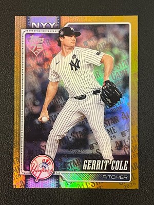 Gerrit Cole 2026 Topps All-Star Game Gold Foil /50 Yankees 