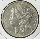 1901 US Morgan Silver Dollar - Almost Uncirculated - Rare Date