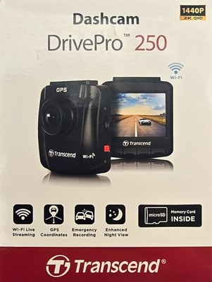 Transcend DrivePro 250 Dashcam 1080p 2,4'' LCD GPS WiFi Parküberwachung WDR OVP
