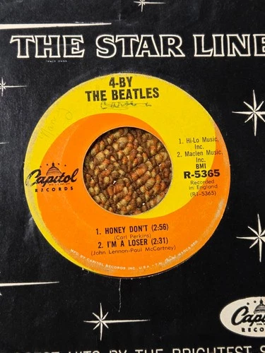 45 RPM Beatles CAPITOL EP 5365 Honey Don't + 3 VG-