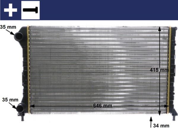 Mahle MotorküHler WasserküHler CR 1447 000S FüR Doblo Fiat GroßRaumlimousine 16V-image
