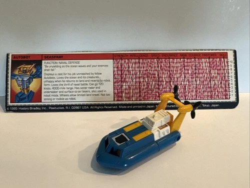1985 HASBRO TAKARA G1 TRANSFORMERS SEASPRAY w/FILE CARD BEAUTIFUL PAINT & JOINTS