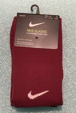 Nike Classic Cushion Knee High Maroon Soccer Socks Dri-Fit Youth 3Y-5Y WMN 4-6