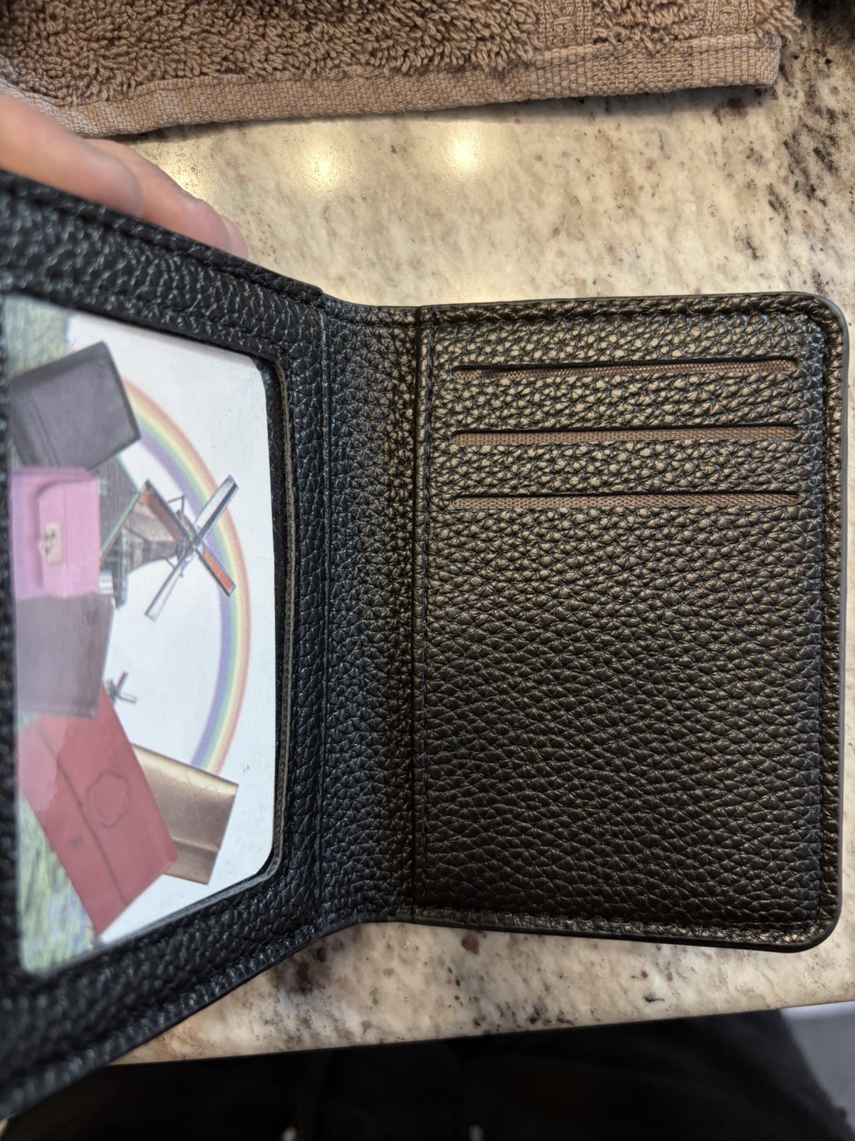 Chrome Hearts Black Men's Bifold Wallet Metal Cross Accents Logo Biker Theme thumbnail 2