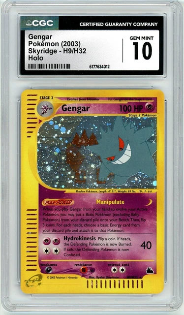 Pokemon Gengar #H9 Skyridge Holo CGC 10 Gem Mint
