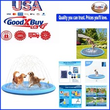 Splash Sprinkler Pad for Dogs and Kids 67-Inch Water Play Pool Blue - Summer ...