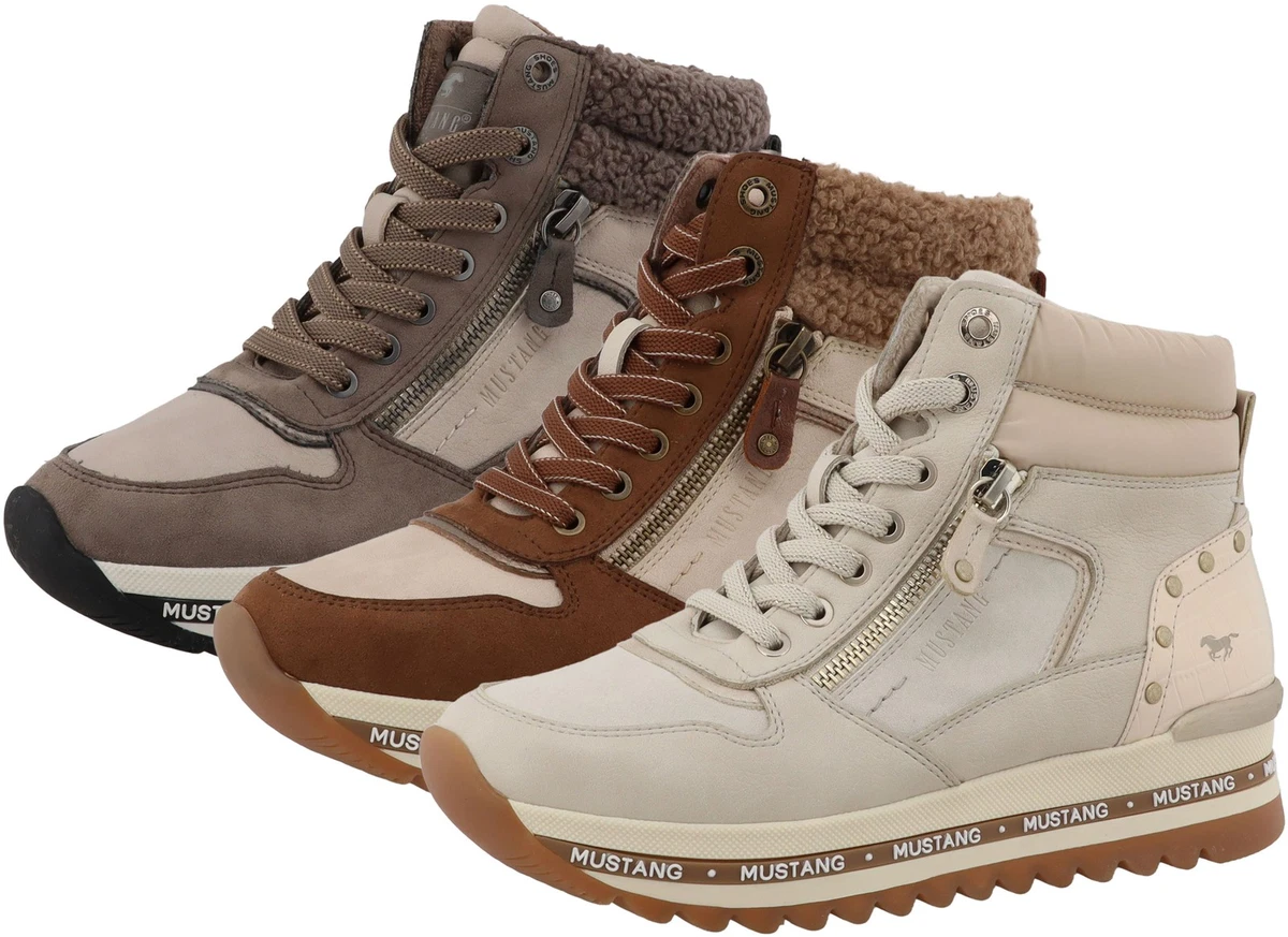 MUSTANG - Stivaletti Donna Modello 15M0162004, Tacco Comodo, Fodera Calda E Dettagli Con Paillettes