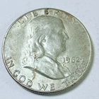 1962 Franklin Half Dollar - 90% Silver - Circulated Coin #6631