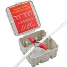 Open Splice Junction Box Single One-Piece Repair for Electrical Wires