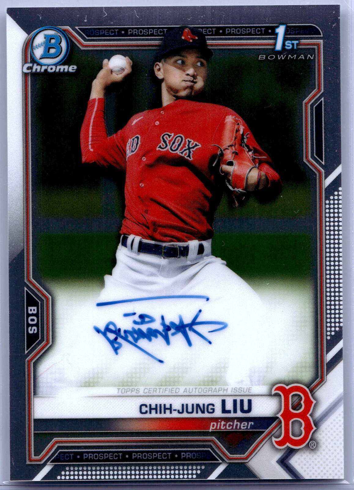 2021 Bowman Chrome - Prospect Autographs Chih-Jung Liu #CPA-CL Auto RC