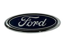 Ford 4.5" Inch (11.5x4.5cm) Emblem: Blue Oval Chrome Logo for Ford Grille