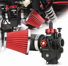 NIBBI PE24 Carburetor with 48mm Air Filters Kit,Upgrade Dirt Bike 