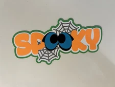 Spooky Halloween Scrapbook Title Handmade Paper Pieced Die Cut
