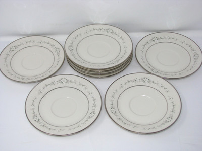Noritake China Heather Ivory Pattern #7548 Saucers 6 inches (set of 8)