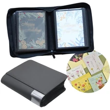 Greeting Card Binder Organizer 5x7 Inch Storage Display Album Black