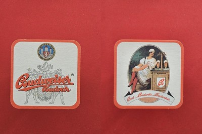 Budweiser Budvar Bud...Budweis Budweiser...Brauerei Bierdeckel Bier