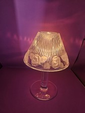 Vintage Royal Limited Crystal Fairy Lamp Hurricane Style Cottage Core Roses