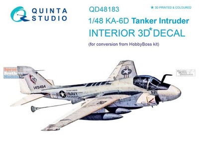 QTSQD48183 1:48 Quinta Studio 3D Decal - KA-6D Intruder Tanker (HBS kit)