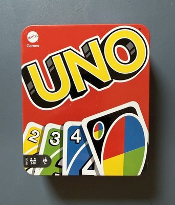 UNO Original Card Game   Metal Tin Case   New (Open Box)
