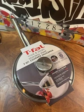 T-Fal Expert Stainless Steel 3qt Covered Saucepan w/straining lid NEW