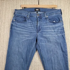 Paige Federal Jeans Mens 34 Blue Slim Straight Stretch Denim Classic Modern Fit