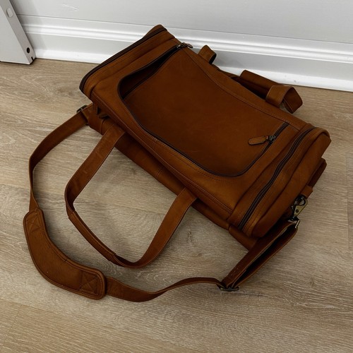 Mori braun 100 % Leder Reisetasche Schulter & Tragegurt 24" x 10" x 10"