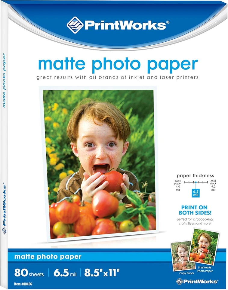 Printworks Matte Photo Paper for Inkjet Printers, Printable on Both Sides, 6.5 m - Image 3 of 4
