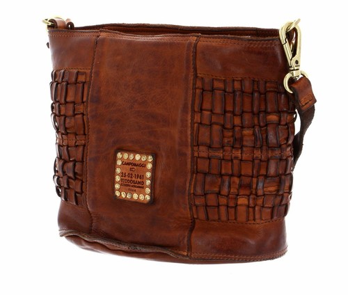 CAMPOMAGGI Edera Bucket Bag Umhängetasche Tasche Cognac Braun Neu - Bild 5 von 6