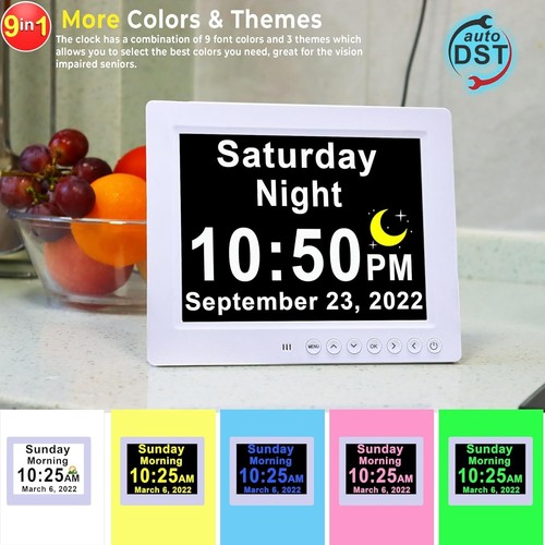 Newest Digital Clock 2.0 with 30 Alarms, Auto DST, Custom Reminders, 10-Level Au - Picture 3 of 6
