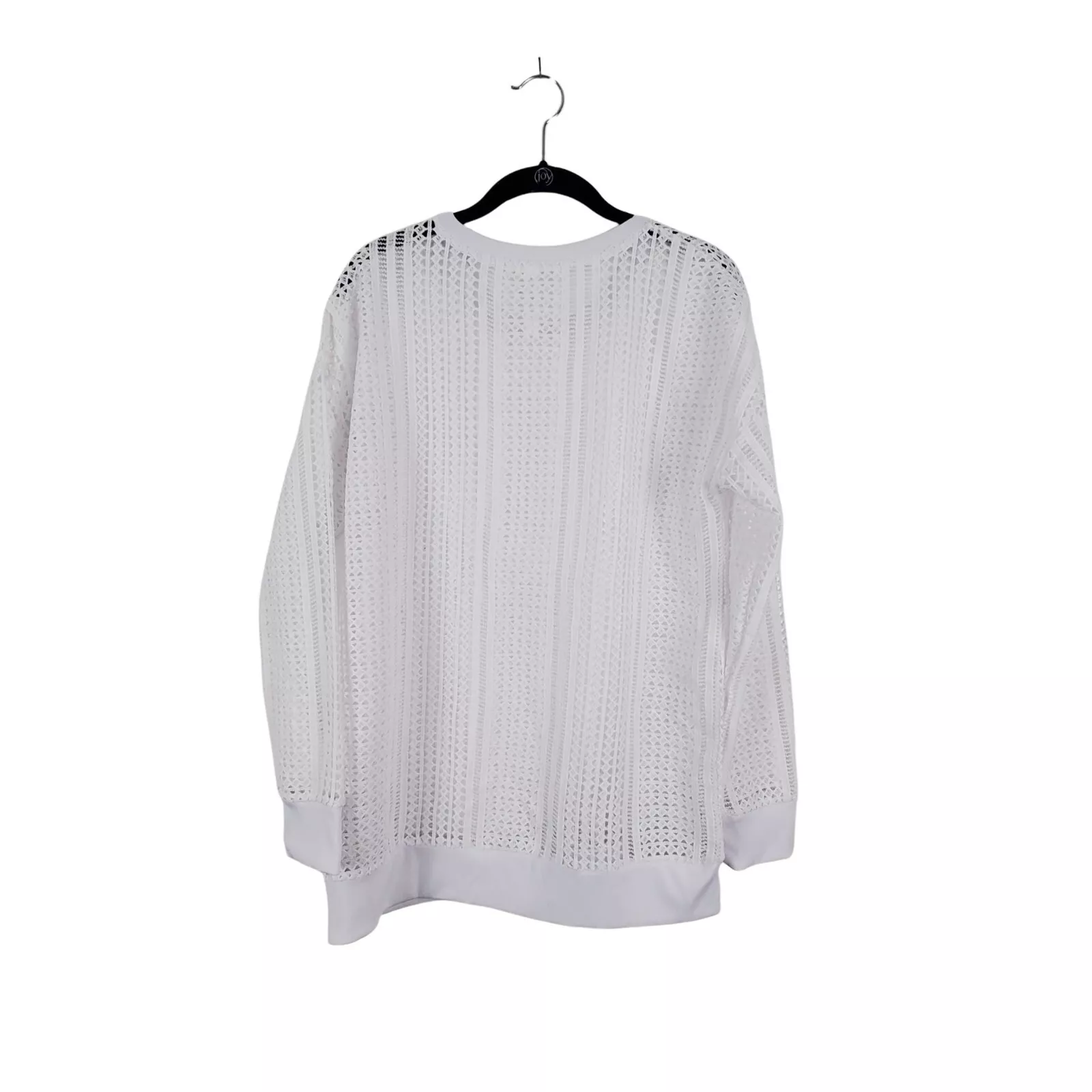 fabletics long sleeve sheer crew neck casual shirt