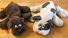 Pound Puppy Plush Lot Gray Brown Dog 8 Stuffed Animal Set