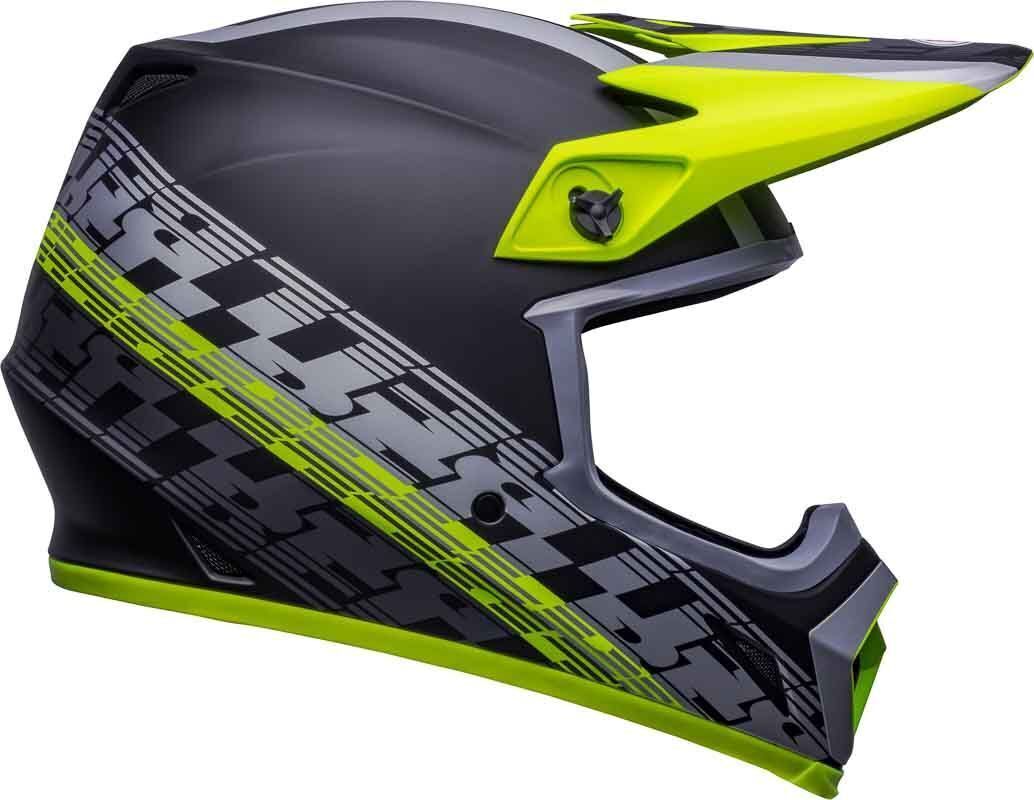 Bell MX-9 MIPS Offset Matt Black/Hi-Viz Yellow Helmet | eBay