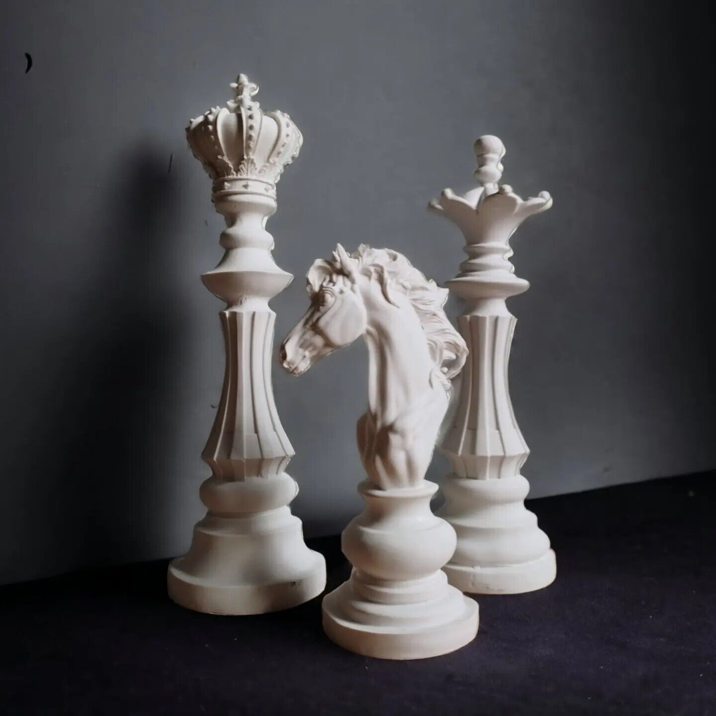 White & Gold Chess Set Trio  Chess set, Chess queen, Sculptures