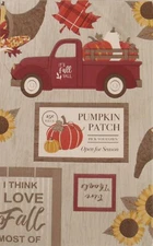 It's Fall Yall Country Autumn Collection Vinyl Flannel Bk Tablecloth 60x120 Obl.