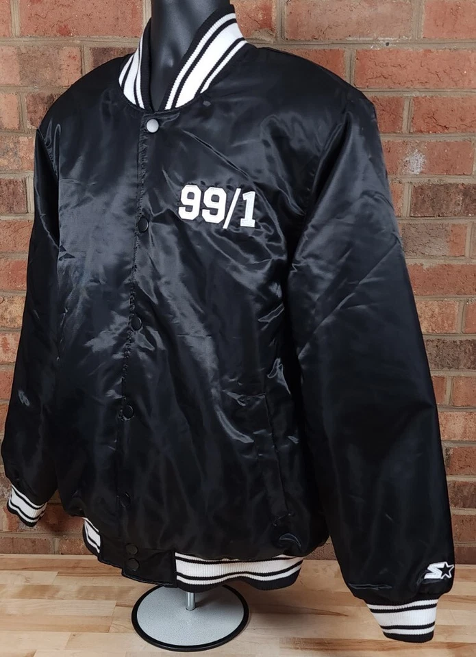 Chaqueta a presión Trackhouse Racing Nascar XL Starter negra satinada para hombre Foto 3 de 4