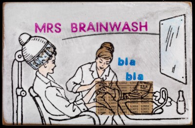 Jan M. Petersen, MRS BRAINWASH, 2023, Wandobjekt, Kunst lustig/Humor (39)