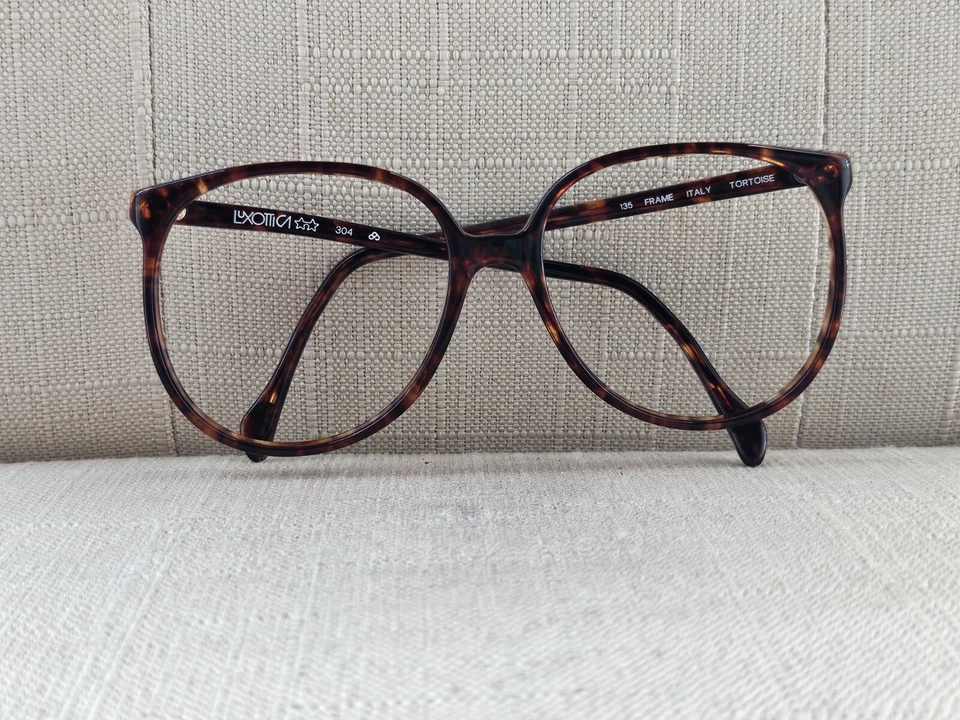 Marco de gafas vintage Luxottica para mujer marrón tortuga 54[]16 135 marco Italia Foto 3 de 4