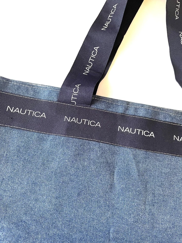 Bolso de mezclilla grande azul playa NAUTICA hecho a mano NAUTICA  Foto 2 de 4