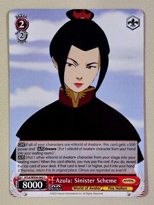 Weiss Schwarz - Avatar The Last Airbender Complete Base Set - Choose your Card