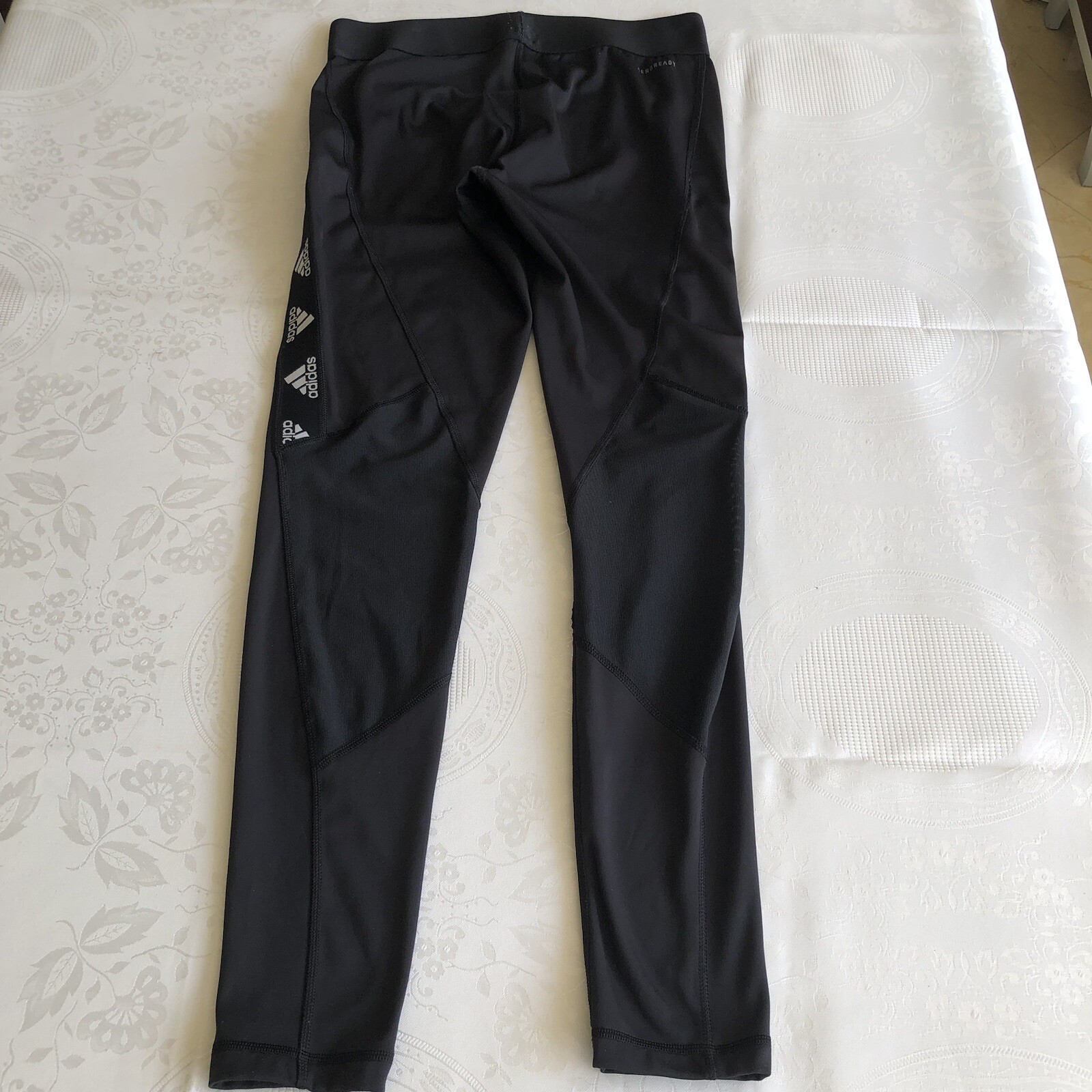 Adidas Women’s Size M Black/White Activewear Legg… - image 7