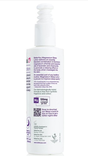 BetterYou Magnesium Lavender & Chamomile Sleep Mineral Body Lotion 180ml UK - Picture 9 of 11