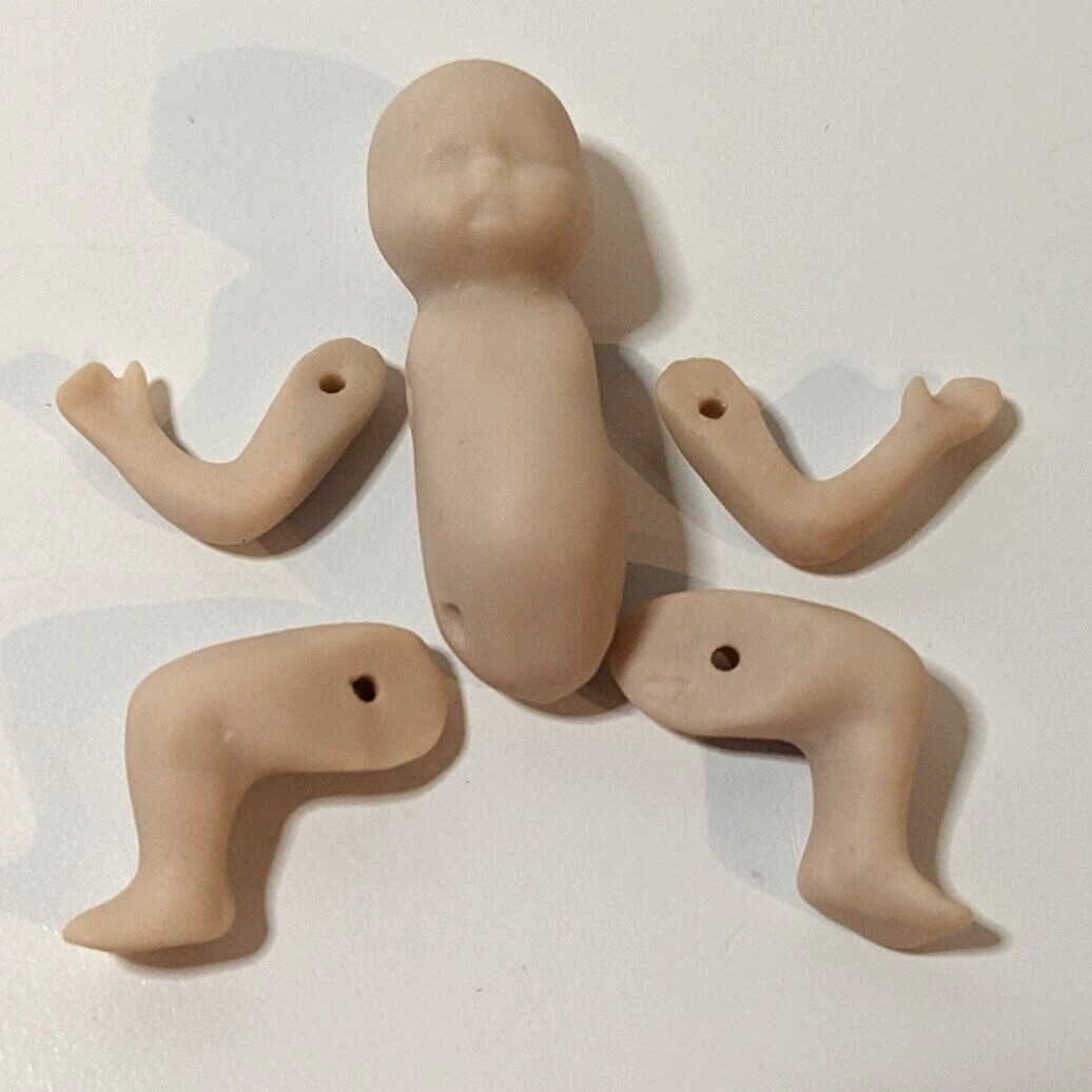 Baby Porcelain Doll Kit Parts, Blank Face, Infant Toddler Body Torso w Arms Legs