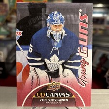 2021-22 Upper Deck Veini Vehvilainen Young Guns Pink Canvas YG Rookie RC SSP