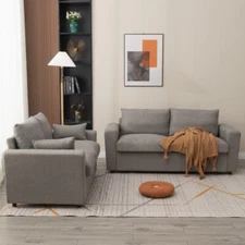 Panana Fabric 2 / 3 Seater Sofa Modern Loveseat Couch with Under Storage