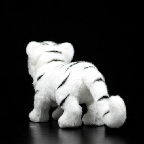 Standing Tiger Stuffed Plush Toy White Cute Panthera Soft Bengal White Tiger Toy - Picture 3 of 12