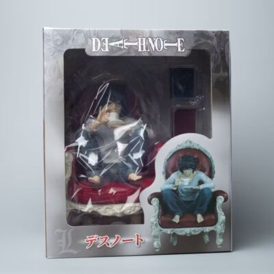 Anime Death Note L·lawliet Drink Coffee Statue Figure Pvc