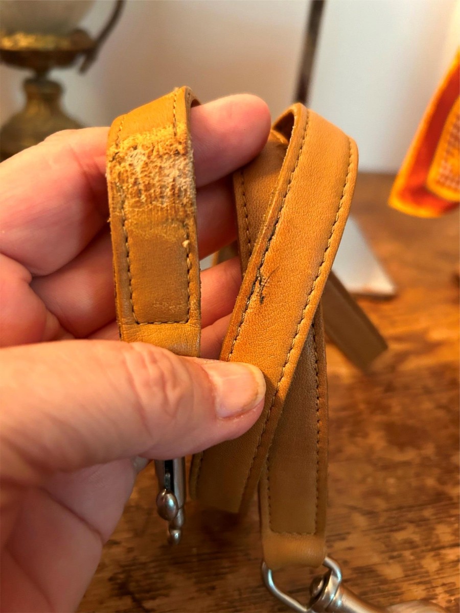 Vtg Coach Legacy Satchel Handbag Camel Cross body bag 9063 Nickel